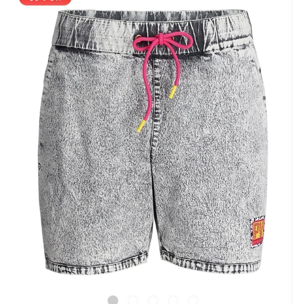 Pit Viper Son of Beach Court Shorts Grey with Pink Laces XS